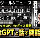 ChatGPT(GPT-4o)の感情を持った高度なボイスモード解禁/コード生成でGPT-4oに匹敵のLLM「Mistral Large 2」【今週公開の最新AIツール&ニュース】